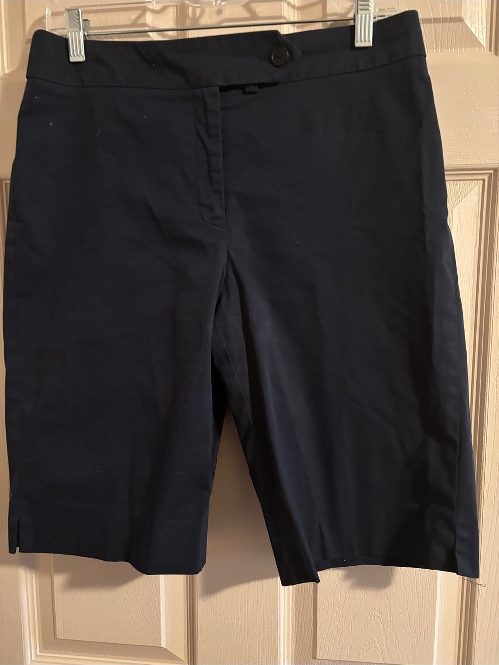 Jones New York Navy Bermuda Shorts with Clean Front